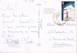 55104. Postal LAS ESCALDES (Andorra Española) 1972. Vista Lago Dels PESSONS - Cartas & Documentos