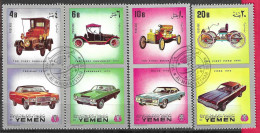 YEMEN REGNO - 1970 - AUTOMOBILI - SERIE4 VALORI - USATA (YVERT 293) - Cars