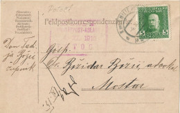 Bosnia-Herzegovina/Austria-Hungary, Postal Stationery-year 1915, Auxiliary Post Office/Ablage POTOCI, Type B1 - Bosnië En Herzegovina