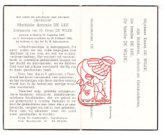 DP Mathilda Antonia De Lee ° Doel Beveren Waas 1887 † Antwerpen 1955 X Emiel De Wilde - Andachtsbilder