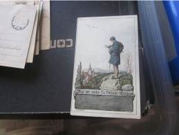 E Kutzer Postkate Cinderella Verein Sudmark Graz, Abbazia Stamps Old Postcards - Sonstige & Ohne Zuordnung