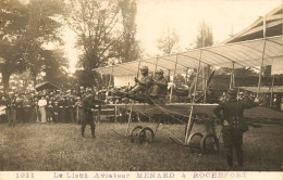 Rochefort Sur Mer , Aviation * Carte Photo 1911 * Avion & Aviateur Lieutenant MENARD - Rochefort