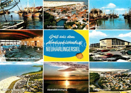 72787352 Neuharlingersiel Fischkutter Fliegeraufnahme Hafen Meerwasser Hallensch - Other & Unclassified