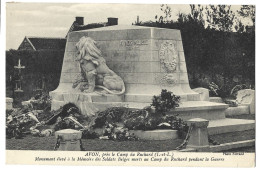 37 Avon Pres Le Camp Du Ruchard -  Monument Eleve  A La Memoire Des Soldats Belges Morts Au Camp Du Ruchard - Belgique - Andere & Zonder Classificatie