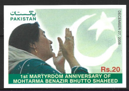 PAKISTAN. BF 17 De 2008. Benazir Bhutto. - Pakistán