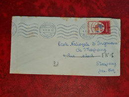 LETTRE TUNISIE TUNIS FLAMME 1967 CONFERANCE CARTHOGRAPHIQUE - Tunesien (1956-...)