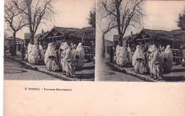 Algerie - BISKRA - Femmes Mauresques - Carte Stereoscopique - Femmes