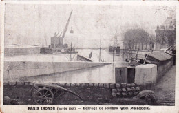 PARIS - Inondations 1910 - Barrage De Secours Quai Malaquais - Alluvioni Del 1910
