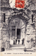 30 - Gard -  NIMES - Temple De Diane - Interieur - Nîmes