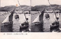 83 - Var - TOULON - La Rade Et La Ville - Carte Stereoscopique - Toulon