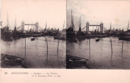 England - LONDON - The Thames And The New Bridge - Stereoscopic Postcard - Sonstige & Ohne Zuordnung