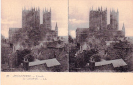 England - LINCOLN - The Cathedral - Stereoscopic Postcard - Lincoln