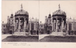 England - CAMBRIDGE - Trinity College - Stereoscopic Postcard - Cambridge