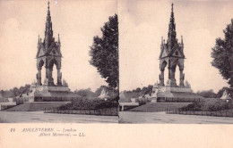 England - LONDON - Albert Memorial  - Stereoscopic Postcard - Altri & Non Classificati