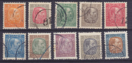 Iceland 1902 Mi. 35-39, 41-45 Christian IX. Including Number Cancels '81' Miklibær & '12' Ægirssida' (o) - Gebraucht