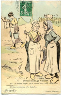 CPA Voyagé 1913 * CANCANAGHE DE VIEILLE ( Patois Charentais ) Lire Légende Femmes Campagne Illustrateur - Autres & Non Classés