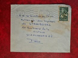 LETTRE TUNISIE TUNIS FLAMME 1967 KAIROUAN - Tunesië (1956-...)