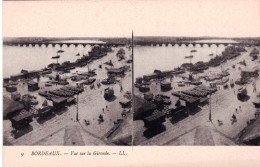 33 - BORDEAUX -  Vue Sur La Gironde - Carte Stereoscopique - Bordeaux