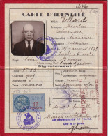 CARNET NATIONALE D'IDENTITE. CHER. TIMBRE FISCAL  13 Fr - Documents Historiques