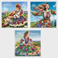 Romania / Roemenië - Postfris / MNH - Complete Set Flowers 2024 - Unused Stamps