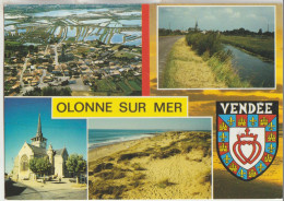 Olonne Sur Mer  85 Carte Circulée Timbrée  Multivues ( 5 ) Souvenirs - Other & Unclassified