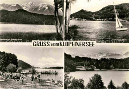 72787002 Klopeinersee Blick Zum Hochobir Segeln Badestrand Alpenpanorama Sankt K - Other & Unclassified