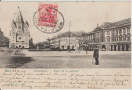 1904 - MOSELLE - CONVOYEUR BAHNPOST METZ CHATEAU-SALINS (IND 6) ZUG 1077 - CP => ISERE - Lettres & Documents