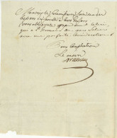 1815 Alsace Soultz Haut-Rhin LS Du Maire Pour Un Commissaire Surveillant 1200 Pionniers à Niffer - Historische Documenten