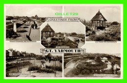 GT. YARMOUTH, NORFOLK, UK - 7 MULTIVUES - TRAVEL IN 1957 - MIDDLETONS LTD - LILY POND, WATERWAYS, ROSE GARDENS - - Sonstige & Ohne Zuordnung