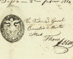 Dijon 1814 Armee Autrichienne Passeport K.K. Armee Österreich In Frankreich Pass Nach Beaune - Historische Documenten