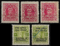 INDIA COCHIN TAX STAMPS USED (NP#100-P24-L5) - Cochin