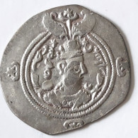 SASANIAN KINGS. Khosrau II. 591-628 AD. AR Silver  Drachm  Year 7 Mint LYW - Oriental