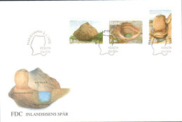 ALAND FDC 1995 PHENOMENES DE LA VIE GLACIAIRE - Ålandinseln