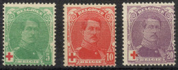 BELGIE 1914 - ALBERT I - N° 129 TOT 131- MNH** - 1914-1915 Rode Kruis