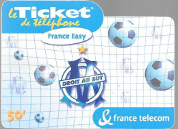 TICKET²° TELEPHONE-PRIVE-FRANCE-PU50a-SIGLE OM FOOT- Code 7 831 522 336 858 Exp 31/03/2003-GRATTE-TBE/RARE - Billetes FT