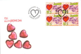 ALAND FDC 2001 SAINT VALENTIN - Ålandinseln