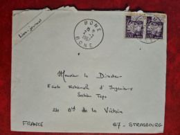 LETTRE  ALGERIE 1967 BONE - Algerije (1962-...)