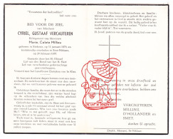 DP Cyriel Gustaaf Vercauteren ° Stekene 1879 † Sint-Niklaas 1957 X Maria Coleta Milliau // D'Hollander Smet - Andachtsbilder