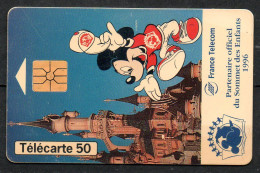 C303 : France F649 MICKEY Sommet Des Enfants 50U-GEM1A 1996 - 1996