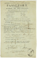 Passeport Bruxelles 1803 Pour Pierre Thoua Macon Pour Wavre Genappe Geel & Louvain - Documenti Storici