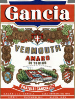 CANELLI, Asti - ETICHETTA D'EPOCA VERMOUTH AMARO GANCIA - #025 - Piega! - Alcohols & Spirits