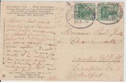 1910 - ALSACE - CONVOYEUR BAHNPOST MARKIRCH SCHLETTSTADT (IND 7) ZUG 2208 - CP De TROIS-EPIS (DREI-ÄHREN) => CHAVANATTE - Briefe U. Dokumente