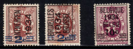 Setje Typo's 1934 - Heraldieke Leeuw / Lion Heraldique  - O/used - Typo Precancels 1929-37 (Heraldic Lion)