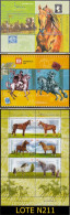 ARGENTINE LOT DE BLOCS CHEVAUX MENTHE - Caballos