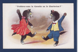 CPA Chat Cat Barnes Florence House Position Humaine écrite - Gatti