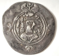 SASANIAN KINGS. Khosrau II. 591-628 AD. AR Silver  Drachm  Year 6 Mint WH - Oriental
