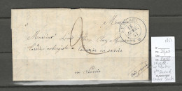 France -  Lettre De SEYSSEL - Haute Savoie Pour Scionzier Via Cluses - 1851 - Port Dû - Cachet Sarde - 1849-1876: Klassik