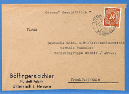 Allemagne Zone AAS 1948 - Lettre De Offenbach - G33306 - Autres & Non Classés