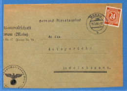 Allemagne Zone AAS 1946 - Lettre De Hanau - G33300 - Autres & Non Classés