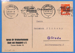Allemagne Zone AAS 1948 - Carte Postale De Hamburg - G33265 - Otros & Sin Clasificación